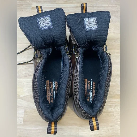 Skechers Men's Relaxed Fit: Relment - Pelmo WP Hiking Boots Brown Size 12 - Picture 5 of 9